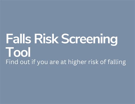 Falls Risk Screening Tool Mfht