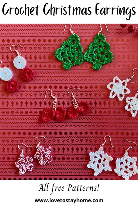 Crochet Christmas Earrings Crochet Jewelry Patterns Christmas