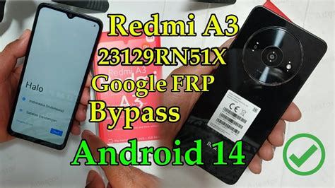 Redmi A3 23129RN51X Google FRP Bypass Android 14