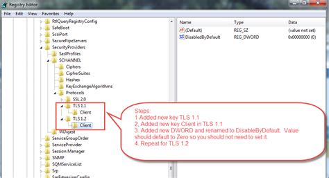 Enable TLS 1 1 And 1 2 On Windows 7 Windows Server 2012 Or Windows