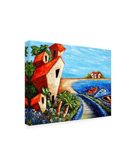 Trademark Global Oscar Ortiz Ocean Village Canvas Art - 27" x 33.5
