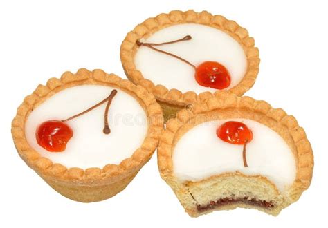 Cherry Bakewell Tarts Stock Image Image Of White Cake 36619745