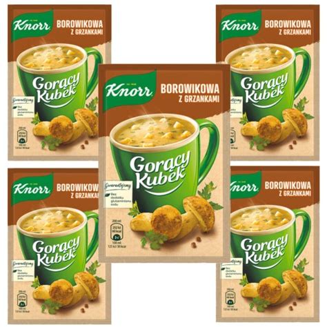 Knorr Gorący Kubek Borowikowa grzanki 15g 5 sztuk 11784007577 Allegro pl