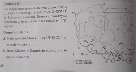 Proszę szybko daje najZadanie 6 Na mapie numerami 1 16 oznaczono