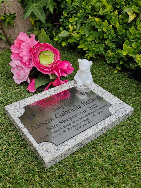 Grave Memorial Plaque Baby Grave Marker Cemetery Stone Baby Infant