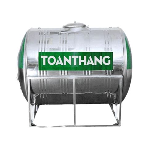 Bồn téc nước inox Toàn Thắng 2500L nằm ngang F1140 uy tín