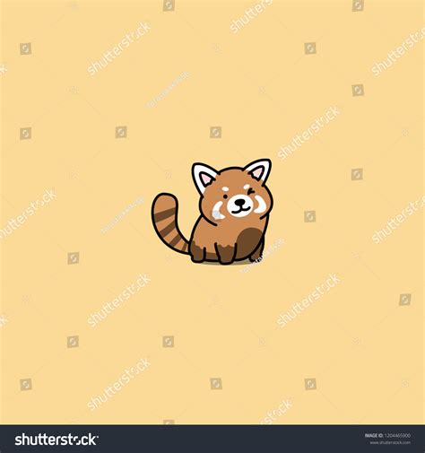 Cute Red Panda Winking Cartoon Icon Stock Vector Royalty Free