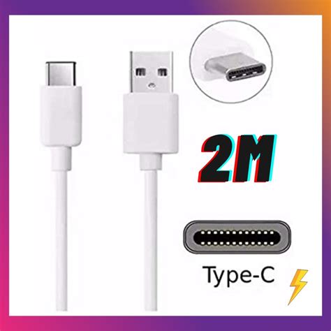 Cabo Carregador Dados Rápido 2 Metros Tipo C USB Samsung Xiaomi Cabo