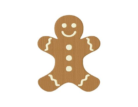 Gingerbread Man Embroidery Design Sizes File Formats In Pes Dst