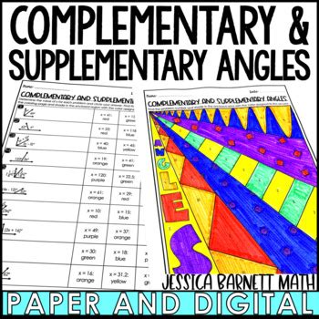 Complementary and Supplementary Angles Worksheet Pdf - Worksheets Library