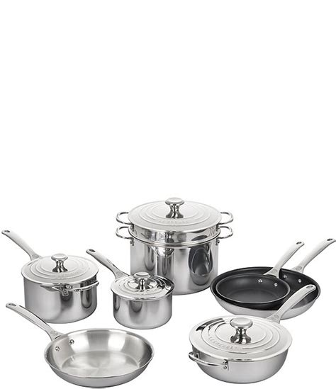 Le Creuset 12 Piece Stainless Steel Cookware Set Dillard S