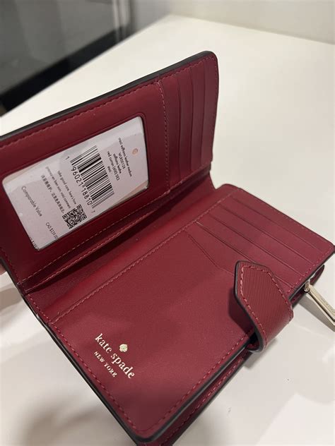 Kate Spade Staci Medium Compact Bifold Wallet In Red Currant