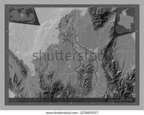 Bolivar Department Colombia Bilevel Elevation Map Stock Illustration ...