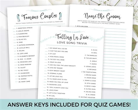 Wedding Shower Games Printable Wedding Shower Games Virtual - Etsy