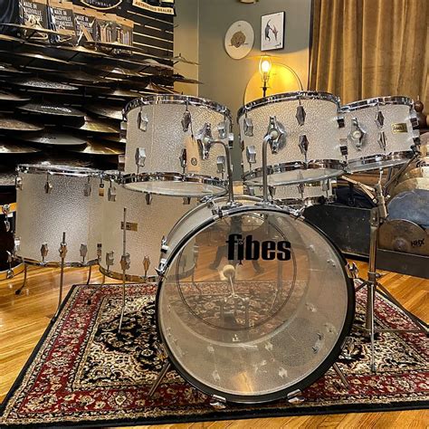 VINTAGE Fibes 1970's Acrylic 22/12/13/14/16/16 + 14" Snare Crystalite Drum Set | Reverb | Drums ...