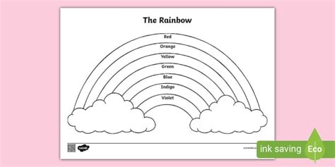 Rainbow Colouring Sheet Template Teacher Made Twinkl