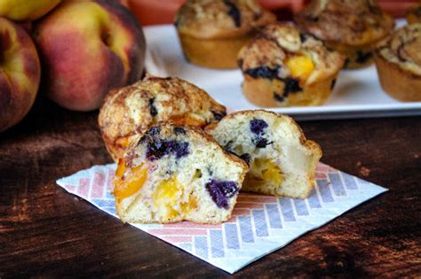 Blueberry Peach Muffins Just A Pinch Recipes