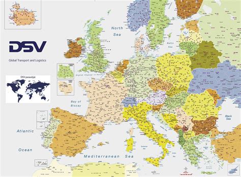 Mapas personalizados de Europa con Codigos postales España