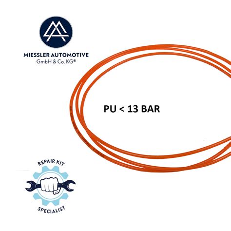 Manguera neumática de poliuretano naranja 6 x 4 mm Miessler