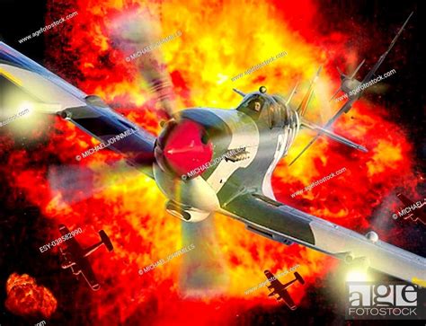 Spitfire in battle of britain, Stock Photo, Picture And Low Budget ...