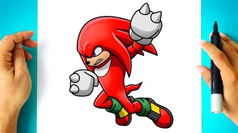 Como DESENHAR o KNUCKLES do SONIC 2 Cómo DIBUJAR a KNUCKLES de SONIC