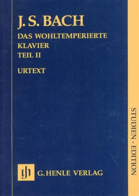 Jsbach Das Wohltemperierte Klavier Teil Ii