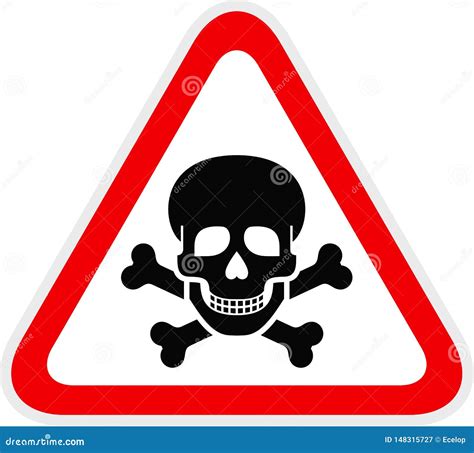 Triangular Yellow Warning Hazard Symbol Stock Vector Illustration Of