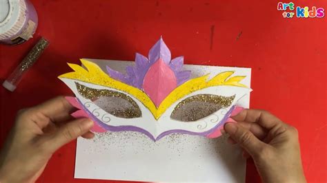 How to make a venetian mask with paper | Catival mask making | Art for kids - YouTube