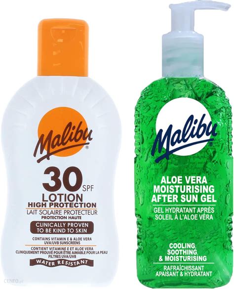 Malibu SPF30 Wodoodporny Balsam 200ml Aloe Żel Po Opalaniu 200ml