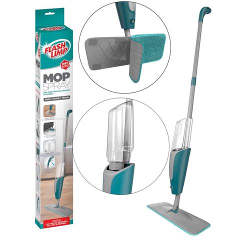 Mop spray flash limp reservatório 400ml E cabo 129cm em Promoção