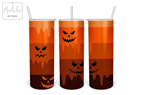 Halloween 20 Oz Skinny Tumbler Wrap Graphic By Sweetie Citrus Co · Creative Fabrica