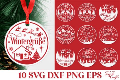 German Christmas Ornament SVG Plotter Graphic By Anastasia Feya