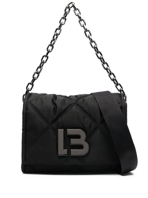 Bimba Y Lola Logo Plaque Quilted Shoulder Bag Farfetch