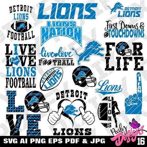 Detroit Lions Svg SVG Files For Cricut Football SVG Sports SVG