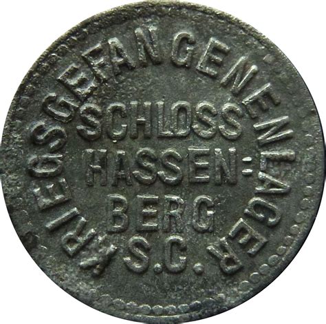 5 Pfennig Hassenberg Kriegsgefangenenlager Alemania Dinero De