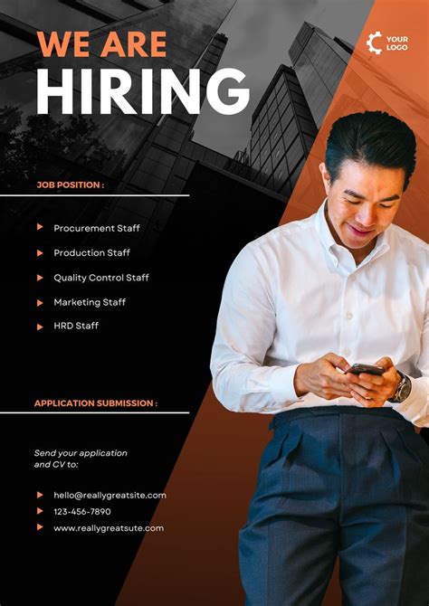 Modern Professional Job Hiring Free Canva Template In 2024 Jobs