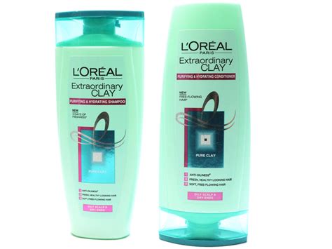 Loreal Extraordinary Clay Shampoo And Conditioner Review Swatches