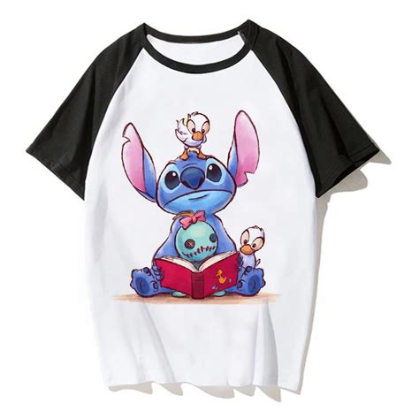 Camiseta De Dibujos Animados De Lilo Stitch De Disney Para