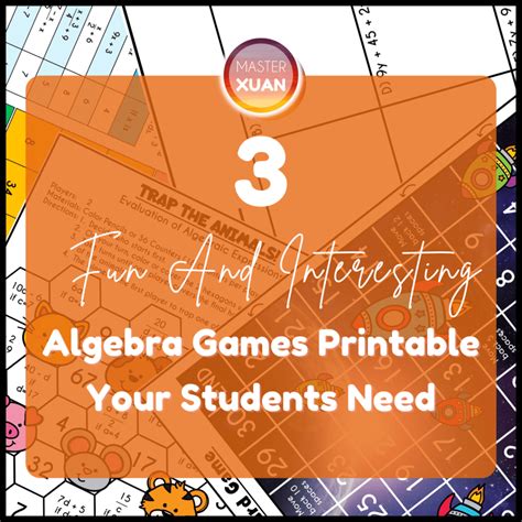 3 Fun And Interesting Algebra Games Printable Your Students Need ...