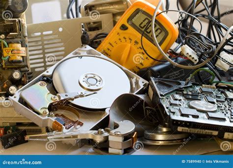 Old Computer Parts Stock Photo - Image: 7589940