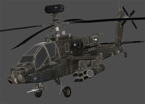 Ah 64d Apache Longbow Helicopter 3d Model By Nonecg