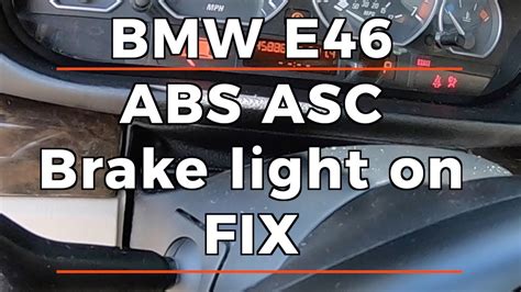 BMW E46 Handbrake Light On ABS ASC Light FIX YouTube