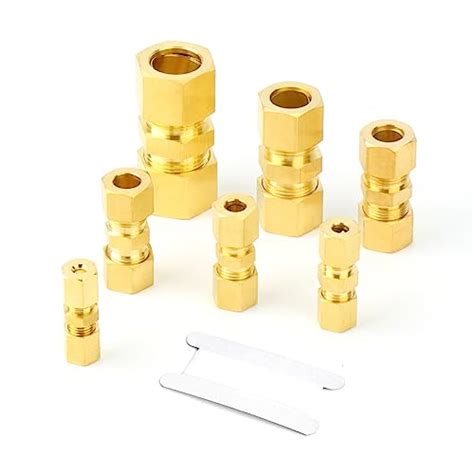 Snapklik GASHER 32PCS Brass Compression Tube Pipe Fitting