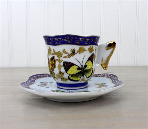 Vintage Butterfly Tea Cup And Saucer Formalities By Baum Etsy