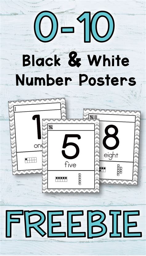 These Simple Black And White Number Posters Are Great Printables To