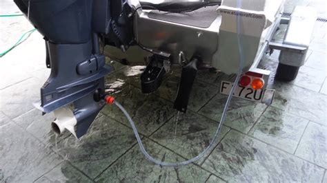 Flush Outboard Motor Using Portable Solution Youtube