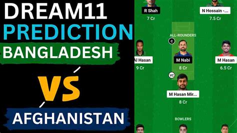 BAN Vs AFG Dream11 Prediction ODI World Cup 2023 | Bangladesh Vs ...