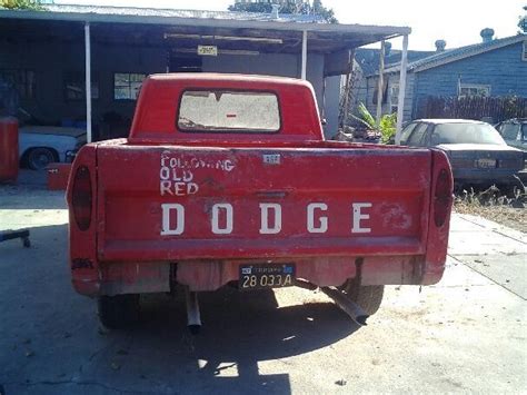 1967 Dodge Truck Sweptline D100 Short Bed Mopar Orig California Truck