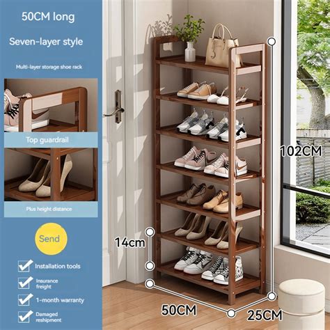 Bamboo Shoe Rack Standing Multilayer Shoe Shelf Wooden Shoe Rack Bamboo