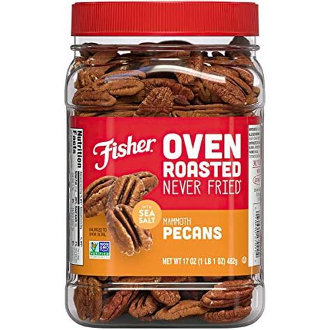 Fisher Snack Mammoth Pecans Oven Roasted Sea Salt Oz Non Gmo No